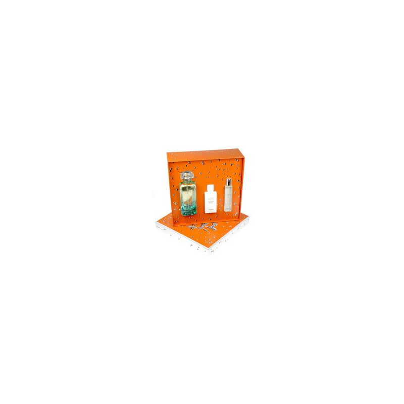 Hermes Un Jardin Sur Le Nil Great Gift Set 100 ml EDT, body lotion Un Jardin Sur Le Nil 40 ml, and miniatures EDT 15 ml