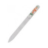 Glass nail file with ornate handle růžová růže